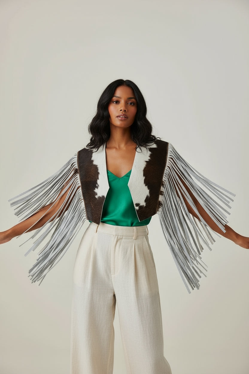 Southwestern Cowhide Shawl - Premium Quality of Barcelona Cowhide